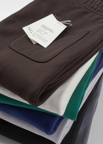 Темно-коричневые кэжуал демисезонные брюки H&M