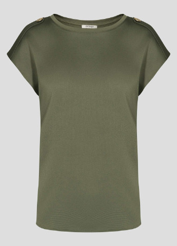 Оливково-зеленая летняя футболка с коротким рукавом Orsay