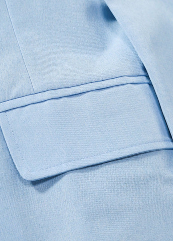 Светло-голубой демисезонный костюм (жакет, брюки) брючный SHEIN