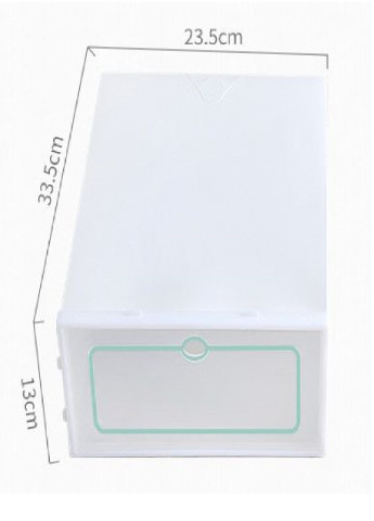 Щільна коробка ящик органайзер контейнер для зберігання та транспортування взуття 23.5х33.5х13 см (7414588-Т) Прозорий Francesco Marconi (251251272)