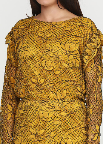 Жовтий кежуал сукня з довгим рукавом Karen by Simonsen однотонна