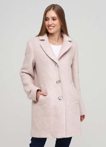 Светло-розовое демисезонное Пальто однобортное Comma