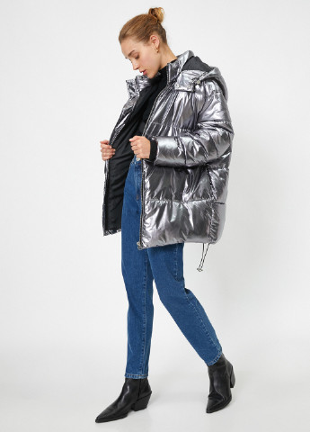 Серебряная зимняя куртка KOTON