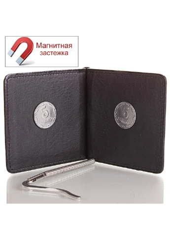 Чоловік шкіряний затиск для купюр 10х8,5х0,5 см Desisan (195771760)
