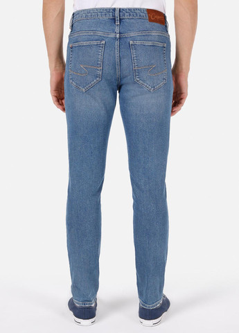 Голубые демисезонные зауженные джинсы Colin's