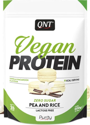 Vegan Protein 500 g /25 servings/ Vanilla Macaroon QNT (256380040)