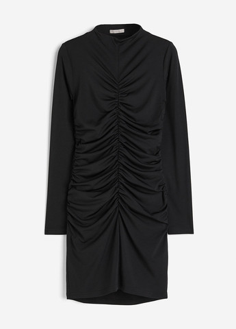 Черное кэжуал платье платье-водолазка H&M однотонное
