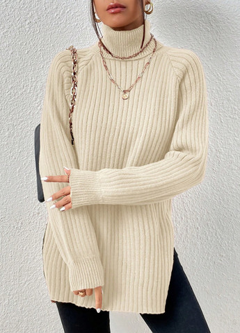 Світло-бежевий зимовий светр джемпер SHEIN