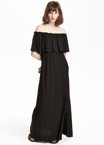 Чорна кежуал сукня в грецькому стилі H&M
