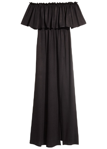 Черное кэжуал платье в греческом стиле H&M