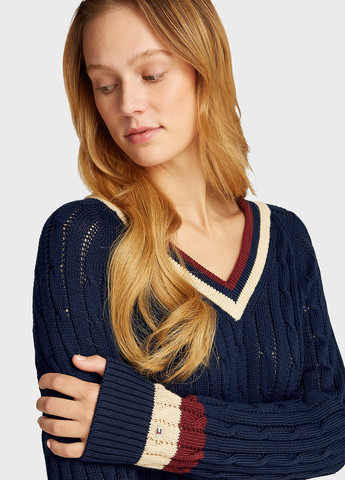 Синий демисезонный пуловер пуловер Tommy Hilfiger