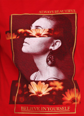 Червона літня футболка Carla Mara