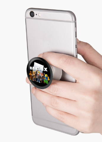 Попсокет (Popsockets) тримач для смартфону Роблокс (Roblox) (8754-1219) Чорний MobiPrint (216748267)