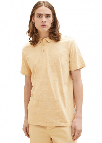 Песочная футболка-поло для мужчин Tom Tailor в полоску