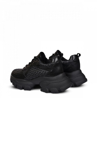 Кроссовки женские S1281 No Brand чорні демісезони (242251577)