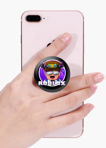 Попсокет (Popsockets) тримач для смартфону Роблокс (Roblox) (8754-1218) Чорний MobiPrint (216748523)