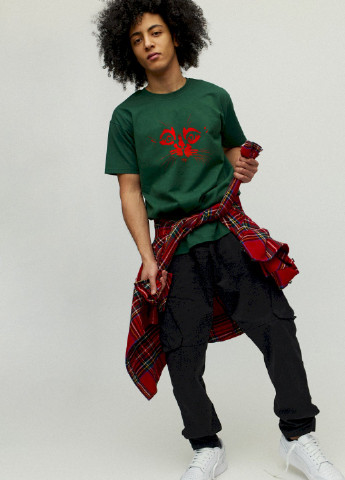 Темно-зелена футболка чоловіча YAPPI