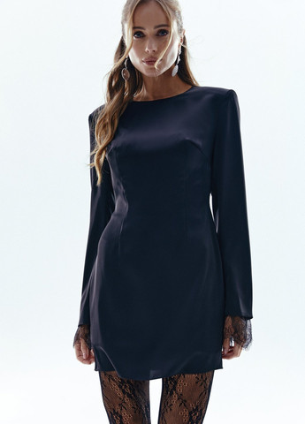 Чорна кежуал, вечірня сукня а-силует Gepur однотонна