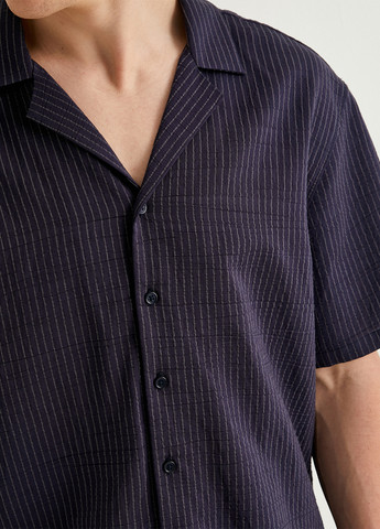 Индиго кэжуал рубашка в полоску KOTON