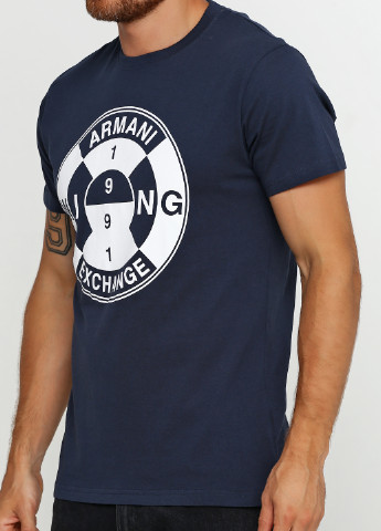 Темно-синяя футболка Armani Exchange
