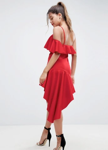 Червона кежуал сукня Asos однотонна