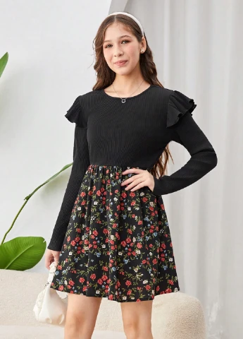 Чёрное платье SHEIN (347077614)
