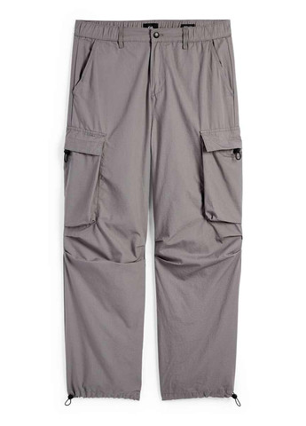 Серые кэжуал демисезонные карго брюки C&A