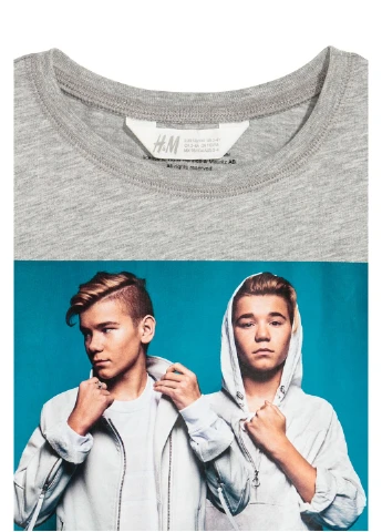 Серая летняя футболка H&M