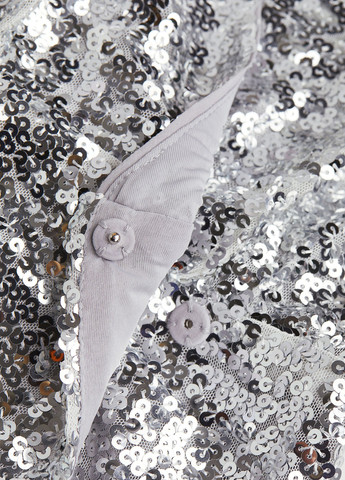 Серебряное праздничный, вечернее платье на запах H&M однотонное