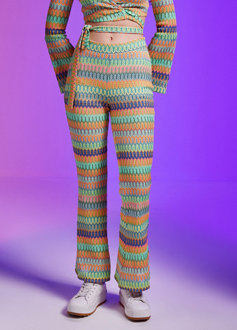 Комбинированные кэжуал демисезонные клеш брюки KOTON