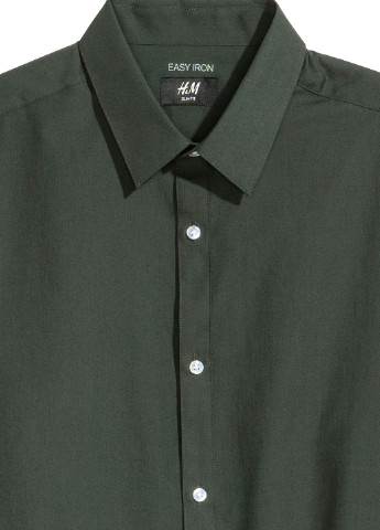 Темно-зеленая кэжуал рубашка H&M