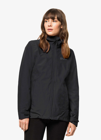 Черная демисезонная куртка Jack Wolfskin MOONRISE 3IN1