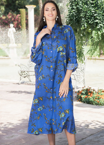 Женское летнее Платье рубашка Indiano с орнаментом