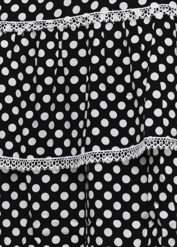 Черное повседневный платье IMAJINAL в горошек