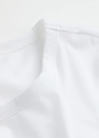 Футболка,білий, H&M Basic - (254655418)