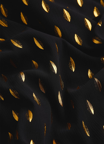 Черное вечернее платье а-силуэт H&M в горошек