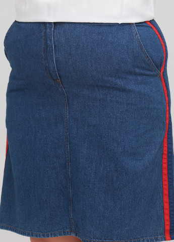 Синяя кэжуал однотонная юбка Boden а-силуэта (трапеция)