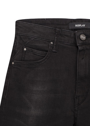 Темно-серые демисезонные скинни джинсы Replay