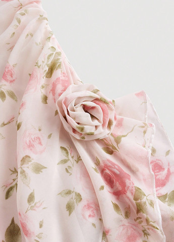 Молочное вечернее, кэжуал платье силуэтная, с открытой спиной SHEIN розы