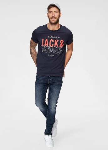 Синя футболка Jack & Jones