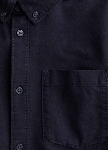 Черная кэжуал рубашка однотонная H&M