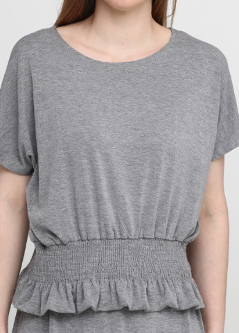 Костюм (футболка, юбка) Dali юбочный однотонный серый кэжуал