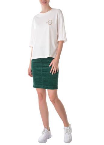Зеленая с абстрактным узором юбка Marc Aurel