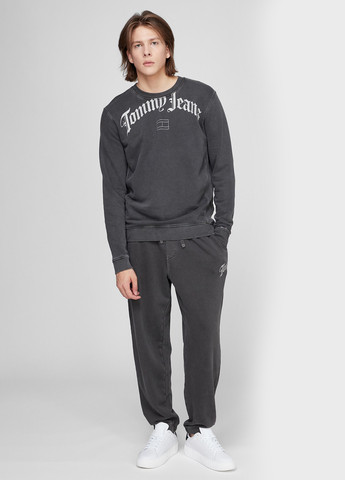 Темно-сірий світшот Tommy Jeans напис без декору (274284915)