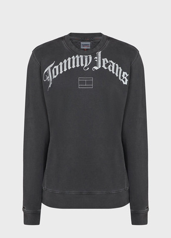 Темно-сірий світшот Tommy Jeans напис без декору (274284915)