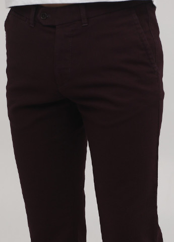 Темно-бордовые кэжуал демисезонные зауженные брюки Lagrand