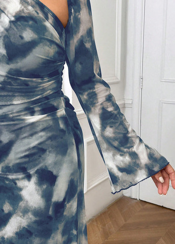 Комбинированное кэжуал платье SHEIN тай-дай