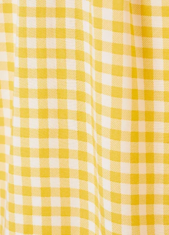 Желтое кэжуал платье клеш H&M в клетку