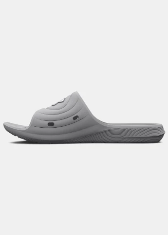 Серые тапочки 3027013-100 Under Armour с логотипом