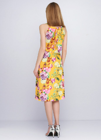 Горчичное кэжуал платье Anastasimo с цветочным принтом